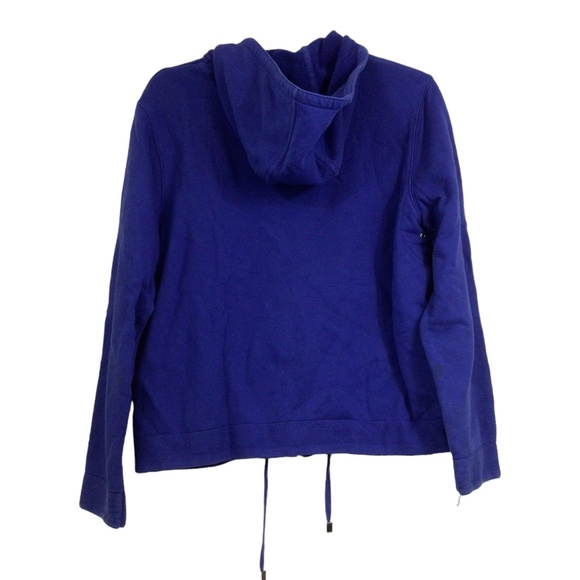 Ralph Lauren Jeans Company Women's Blue Full-Zip Hoodie With Turn Buttons M - Picture 2 of 10